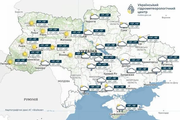 Погода в Україні 28 серпня