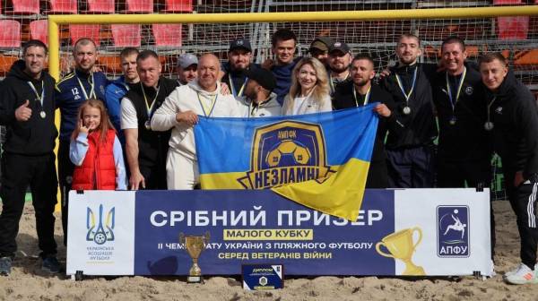 Ветерани Харківщини вибороли нагороди чемпіонату України з пляжного футболу